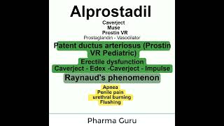 Alprostadil  Caverject  Muse  Prostin VR  In a nutshell [upl. by Atirma]