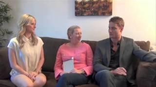 GalTime sits down with Mamie Gummer and Justin Hartley of Emily Owens MD [upl. by Lederer]