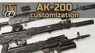 AK200 customization handguard light and laser red dot muzzle device [upl. by Htebazie]