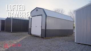 Lofted Gambrel Barns Product Showcase  Raber Portable Storage Barns [upl. by Pirozzo]