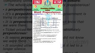 Preposterous meaning and examples  American and British pronunciation [upl. by Alessig]