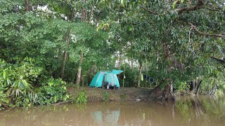 BERMALAM DI PINGGIR SUNGAI BESAR SAAT AIR NAIK DAN PANEN IKAN BAUNG DI RAWA KERUH [upl. by Jorgensen135]