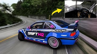 1000hp Adam LZ E36 Uphill Touge Drifting l Assetto Corsa CAMMUS C12  Steering Wheel Gameplay [upl. by Sinai601]