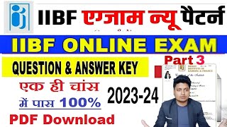 IIBF exam question paper in hindi 2024 Part 1  2023 आने में वाले iibf के प्रश्न एवं उत्तर iibfcsc [upl. by Arraet70]