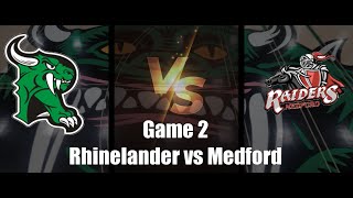 Rhinelander 24 vs Medford 10  21024  Medford Tournament  Game 2 [upl. by Sukhum]