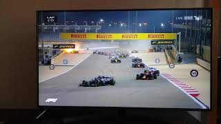 Formula 1 heavy crash in Bahrain 2020 from Grosjean [upl. by Nollad]