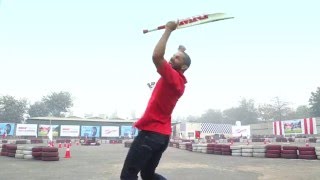 Dhawan takes Virats Challenge  Trick Shot During MRF Shoot [upl. by Keifer]