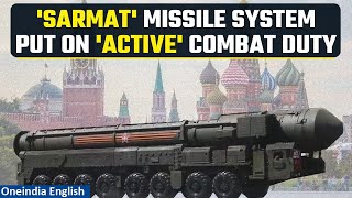 Russia puts Sarmat missile system aka Satan 2 on active combat duty I Oneindia News [upl. by Haerle]