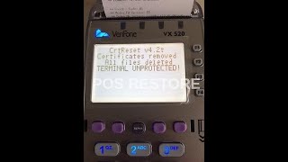 VERIFONE POS TERMINAL CERTIFICATE REMOVAL VIRAL [upl. by Korb]