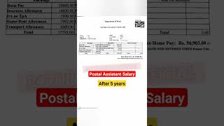 Postal Assistant Salary after 5 years [upl. by Zsazsa]