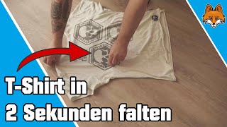 TShirt falten in 2 Sekunden  schneller Trick 👕 [upl. by Collbaith206]