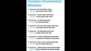 Common grammatical errors [upl. by Nileak14]