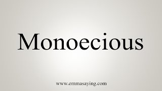 How To Say Monoecious [upl. by Gregson677]