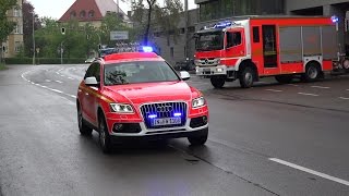 Alarmdurchsage  Neuer KdoW IDienst Kurzzug KdoW IDienst amp HLF der Feuerwehr Ingolstadt [upl. by Junina908]