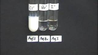 Precipitation forming AgCl AgBr AgI [upl. by Tobi]