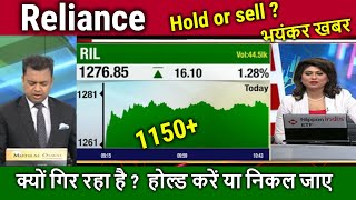 Reliance share newskyu gir raha hai  ril share analysishold or sell ril share target tomorrow [upl. by Yahsal869]