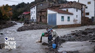 News Wrap Catastrophic flash floods kill at least 95 in Spain [upl. by Oirifrop]