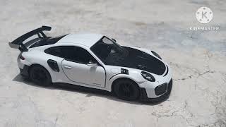 Porsche 911 GT2 RS 2017 kinsmart 136 diecast model white car [upl. by Yelrebmyk845]