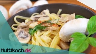 Champignon PASTA mit Basilikum [upl. by Anedal]