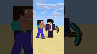 HELP Herobrine To Power Up And Mine Bedrock friendship shorts trending anime [upl. by Hills]