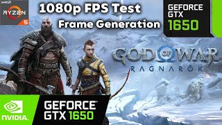 God of War Ragnarok GTX 1650 FPS Test 1080p  FSR3 Frame Generation [upl. by Stimson]