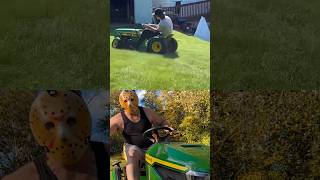 JASON HACKING WEEDS amp MOWING 101🏒🔪funny fridaythe13ththegamesubscribehalloweenseason [upl. by Wulf]