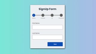 🦶🏼Multi Step Form With Progress HTML CSS amp JavaScript [upl. by Faus]