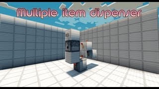 Multiple item dispenser 1  8 items at once with torch burnout  Tutorial  Minecraft [upl. by Erdnua382]