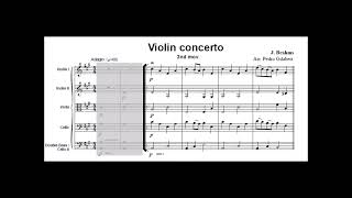 Brahms violin concerto 2nd mov for easy string orchestra [upl. by Ynnohj]