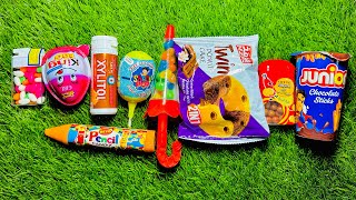 Oddly Satisfying l Unpacking Kinder BIG Surprise eggs amp Lollipops Chocolate Sweets 🍭  ASMR sounds [upl. by Yoshio409]