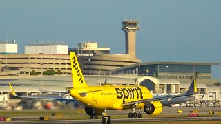 Beech Baron Buzzes The Tower Low Flyover Spotting Tampa International Airport [upl. by Naicad]