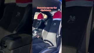 Decorating my car for Christmas 🎅🎄christmas decoration holiday srt scatpack [upl. by Nahseez]