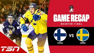 Finland vs Sweden  2023 World Juniors Highlights [upl. by Einallem]