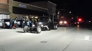 2023 Lincoln Christmas Parade  Impressive hot rod pickup truck [upl. by Norrek]