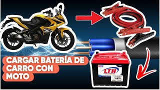 Como Cargar Bateria De Carro Con Moto Explicación Paso A Paso 2024 [upl. by Nyssa]