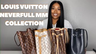 Louis Vuitton Neverfull MM Collection Damier Ebene Damier Azur Monogram amp Epi Review amp Comparison [upl. by Ynnaffit]