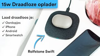 Rolfstone Swift een 15w draadloze oplader voor de Mila amp Riva oordopjes iPhones Android telefoons [upl. by Wichman]