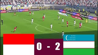 Indonesia vs Ouzbekistan live steam  ASIAN CUP  video game simulation pes 2017 [upl. by Lleynod]