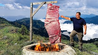 Chef Tavakkul Bakes Giant Juicy Beef Ribs in Underground Tandoor Life in a Mountain Village [upl. by Alesiram]