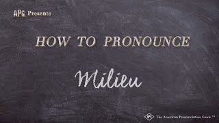 How to Pronounce Milieu Real Life Examples [upl. by Yrrag]