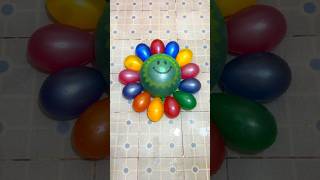 asmr beautiful water colorful Sunflower and mini rainbow balloons pop reverse satisfyingballoonpop [upl. by Josi]