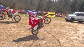 Kids dirtbike practice at race track This is fun So many different dirtbikes Wow [upl. by Pesek307]