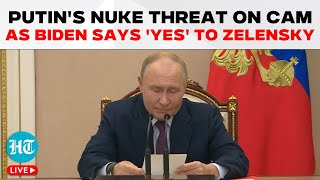 LIVE Putins Nuclear War Threat On Cam As Biden Allows Ukraine LongRange Strikes On Russia  Trump [upl. by Mode435]