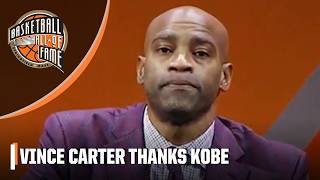 Vince Carter thanks Kobe Bryant during his Hall of Fame speech ❤️  NBA on ESPN [upl. by Anairb]