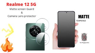 realme 12 5g Camera Lens Protector and Matte Tempered Glass  How To Apply [upl. by Lillywhite453]