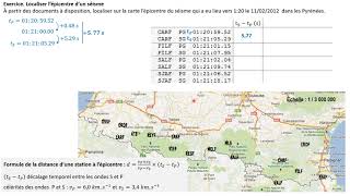 1èreSPE Exercice Localisation de lépicentre dun séisme [upl. by Sauncho351]