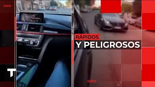 RÁPIDOS Y PELIGROSOS son jóvenes corren picadas en autos de alta gama y lo suben a redes [upl. by Leuqcar]