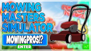 ALL ROBLOX Mowing Masters 🍃 Simulator SECRET OP CODES on 2022 [upl. by Jarita]