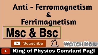 AntiFerromagnetism amp Ferrimagnetism [upl. by Clemence]