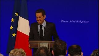 Nicolas Sarkozy présente ses voeux à la presse [upl. by Medardas270]